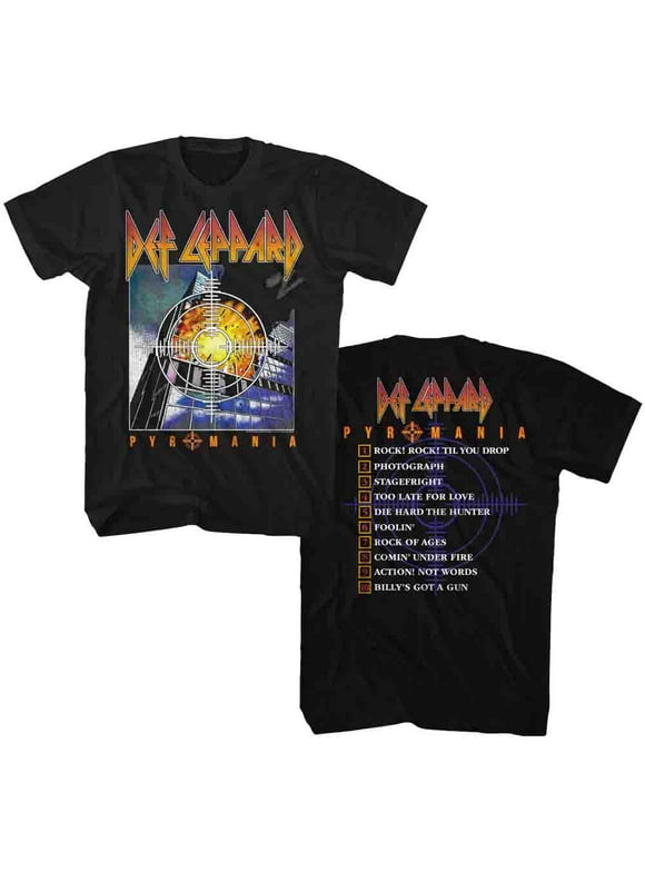 T-Shirt UOMO/UNISEX DEF LEPPARD Shatter NERA *Idea Regalo* Rock Metal